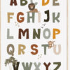 Jungle alfabet kinderkamer poster