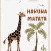 Jungle giraf kinderkamer poster