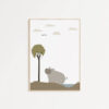 Jungle nijlpaard kinderposter