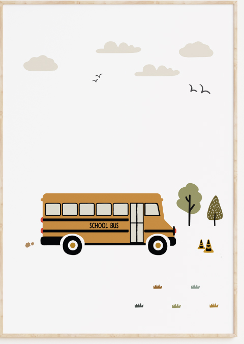 Posters kinderkamer voertuigen