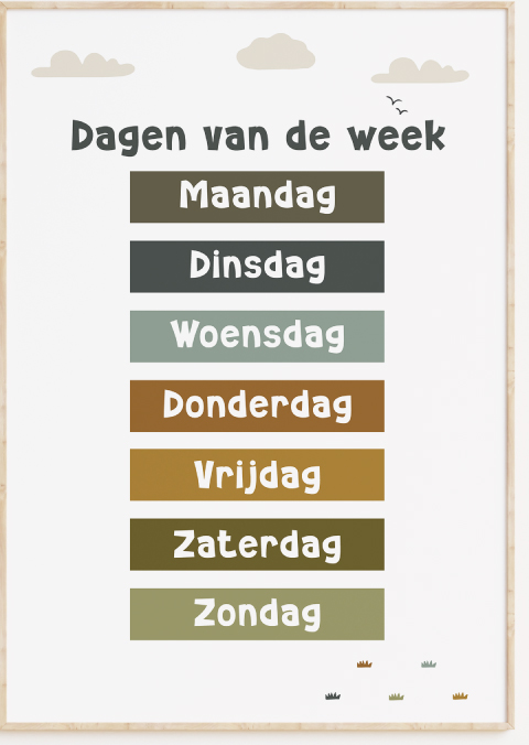 Voertuigen week kinderposter