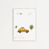 Voertuigen taxi kinderkamer poster
