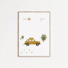 Voertuigen taxi kinderkamer poster