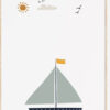 Zeilboot kinderkamer poster