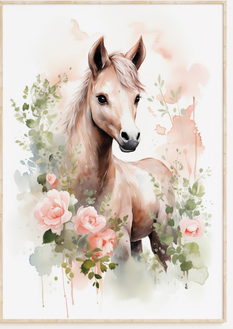 Paard kinderposter